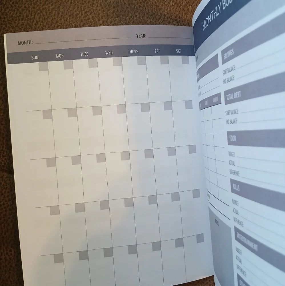 Budget planner, undated